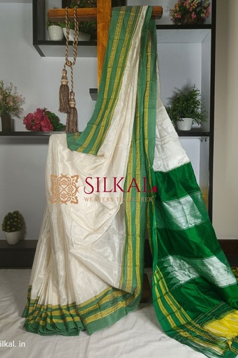 [SKL1309] Ilkal Handloom Viscose Cotton Silk Special Gayatri Border Saree