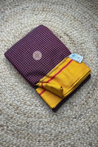 [SKL1335] Patteda Anchu Checks With Plain Border