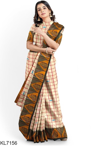 [SKL1344] Banahatti Gopika Checks Butta Saree