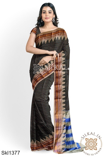 [SKL1356] Ilkal Checks Chaduranga Sarees