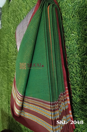 [SKL1375] Ilkal Viscose Silk Kaddi Saree With Gomi Border