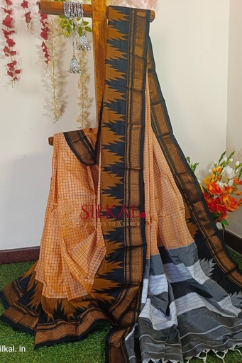 [SKL1382] Ilkal Checks Chaduranga Sarees