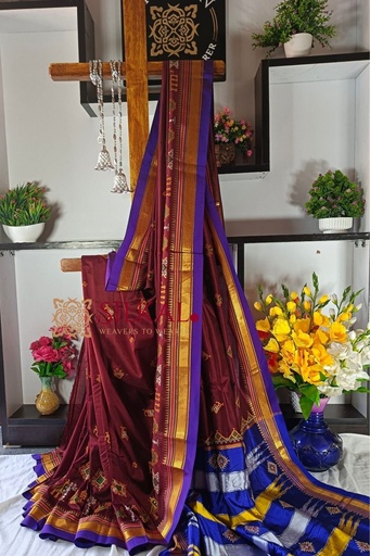 [SKL1413] Ilkal Semisilk With Kasuti Saree