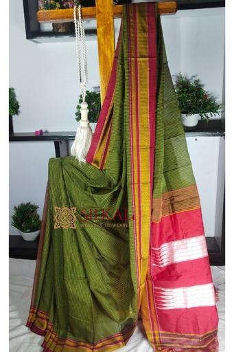 [SKL1493] Ilkal Kaddi Cotton Saree