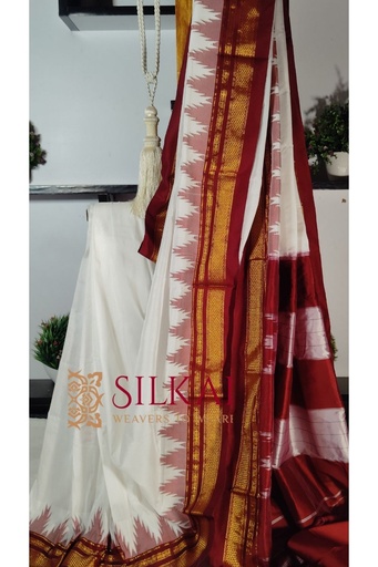[SKL1502] Ilkal Temple Cotton Silk Saree