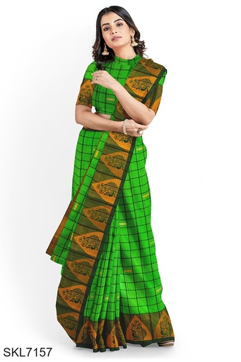 [SKL1549] Banahatti Gopika Checks Butta Saree