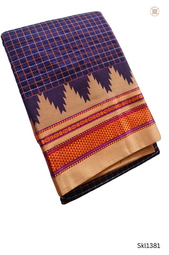 [SKL1579] Ilkal Checks Chaduranga Sarees
