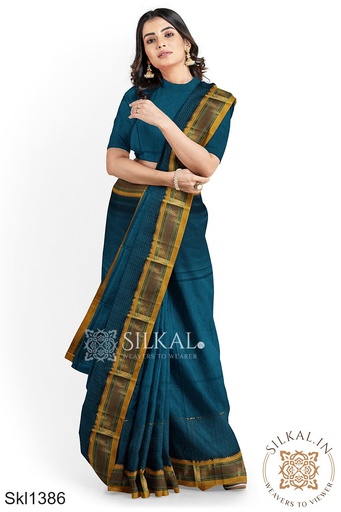 [SKL1581] Ilkal Mercerized Sonamati Cotton Saree