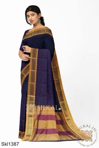 [SKL1582] Ilkal Mercerized Sonamati Cotton Saree