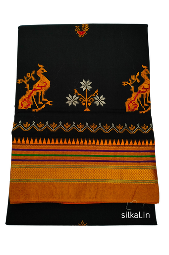 [SKL1649] Ilkal Kasuti Work Silk By Cotton