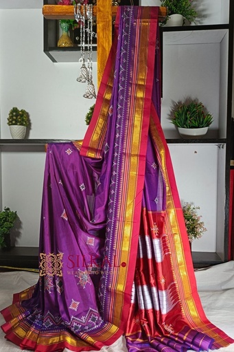 [SKL1688] Ilkal Semi Silk With Kasuti Saree