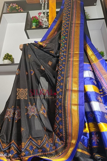 [SKL1691] Ilkal Semi Silk With Kasuti