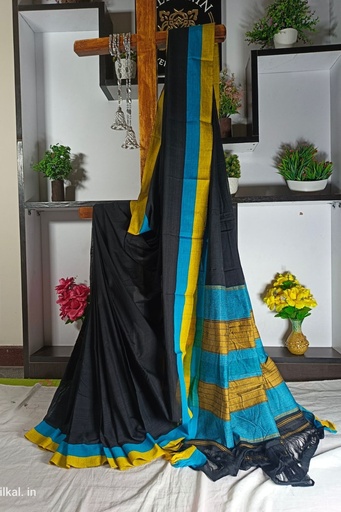 [SKL1729] Patteda Anchu Pure Cotton Handloom Saree