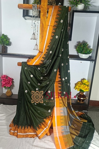 [SKL1746] Ilkal Flower Butta Saree,