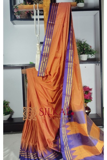 [SKL1805] Ilkal Kaddi Cotton Saree – Traditional Elegance In Cotton