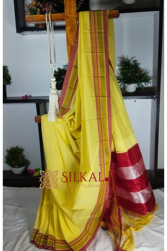 [SKL1828] Ilkal Handloom Cotton Silk Saree