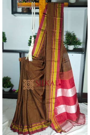 [SKL1830] Ilkal Kaddi Cotton Saree