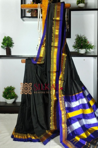 [SKL1837] Ilkal Plain Mercerised Silk Saree