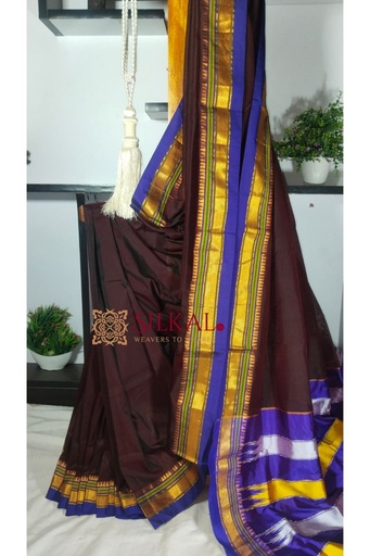 [SKL1857] Ilkal Plain Mercerized Silk Saree