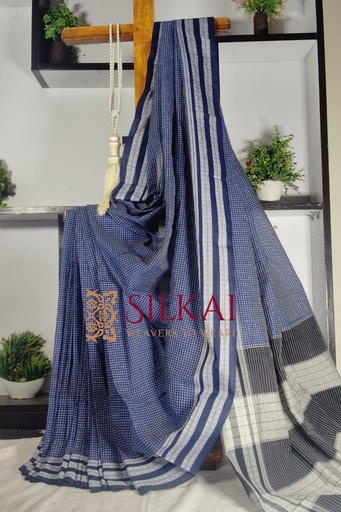 [SKL1880] Patteda Anchu Pure Cotton With Gaadi Dhadi Border Saree