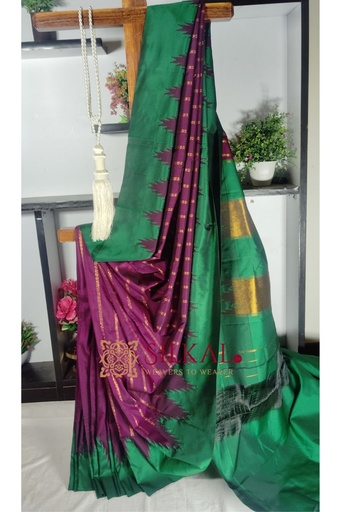 [SKL1915] Ilkal Mercerised Butta Cotton Saree