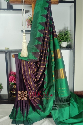 [SKL1919] Ilkal Mercerised Butta Cotton Saree