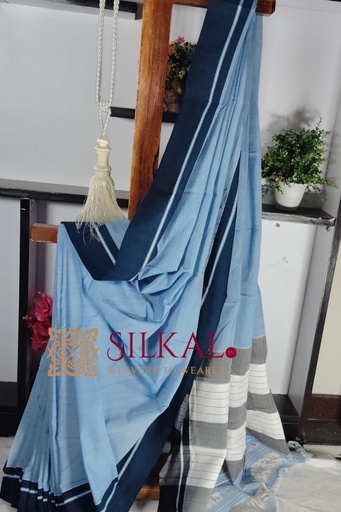 [SKL1950] Ilkal Patteda Anchu Pure Cotton  Plain Border Saree