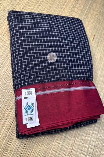 [SKL1086] Patteda Anchu Checks With Plain Border