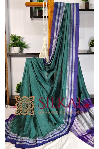 [SKL2062] Ilkal Cotton Gaadi Dadi Checks Saree
