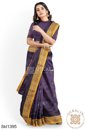 [SKL3053] Ilkal Mercerized Sonamati Cotton Butta Saree