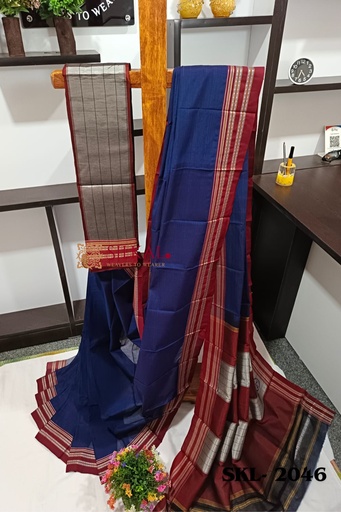 [SKL3072] ILKAL VISCOSE SILK KADDI SAREE WITH GOMI BORDER