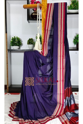 [SKL3089] Ilkal Mercerised Cotton Plain Saree