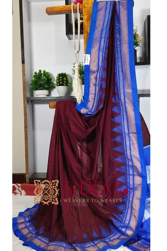 [SKL3095] Ilkal Temple Cotton Silk Saree