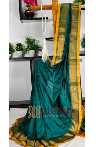 [SKL3098] Ilkal Embossed With Mercerized Cotton Saree