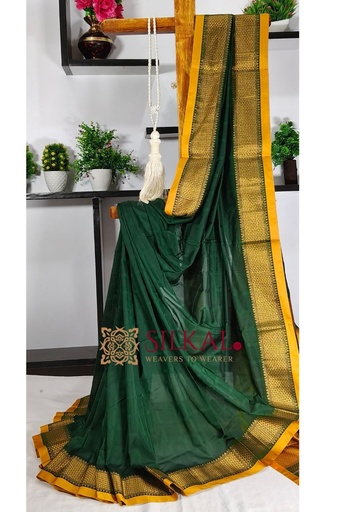 [SKL3100] Ilkal Embossed With Mercerized Cotton Saree