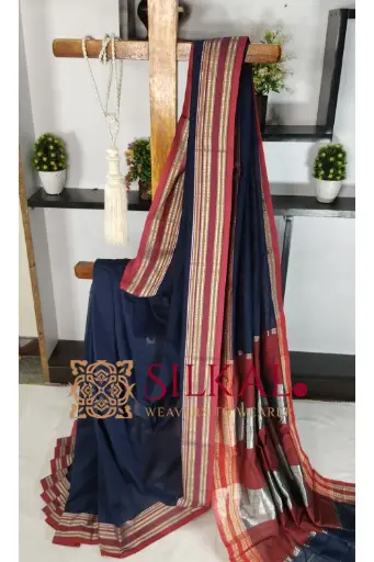 [SKL03419] SKL03419 ILKAL NIB Cotton Gomi Border Saree 