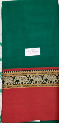 [SKL3139] SKL3139 Narayan Peth Plain Cotton Saree With Patti Pallu Saree