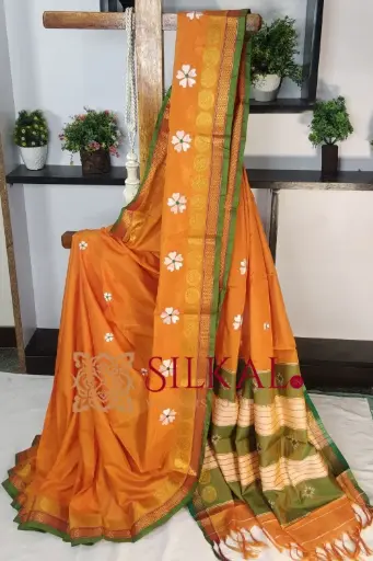 [SKL03268] SKL03268 Ilkal Flower Butta Saree 