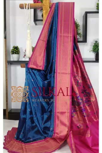 [SKL03430] SKL03430 Royal Paithani Jari Butta Soft Silk Saree 