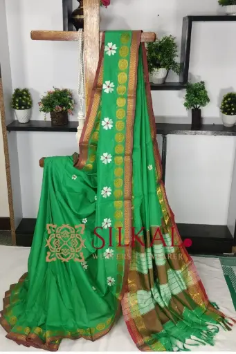 [SKL03266] SKL03266  Ilkal Flower Butta Saree