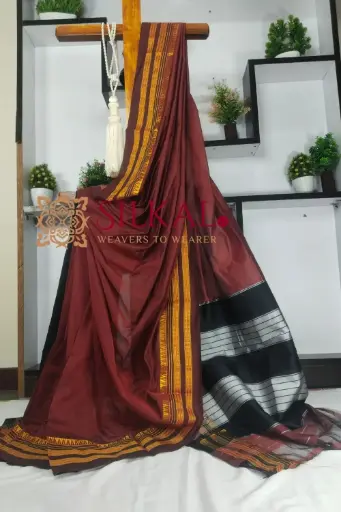 [SKL03479] SKL03479 ILKAL COTTON GAADI DADI SAREE 