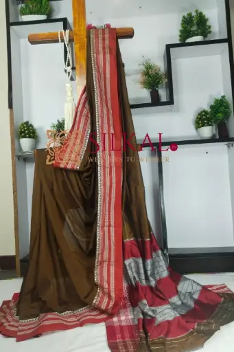 [SKL03482] SKL03482 ILKAL COTTON GAADI DADI SAREE  