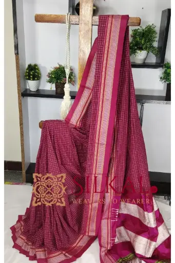 [SKL3230] SKL3230 Ilkal Cotton Silk Chikki Paras Handloom Saree 