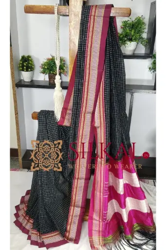[SKL3231] SKL3231 Ilkal Cotton Silk Chikki Paras Handloom Saree 