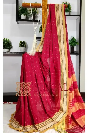 [SKL3189] SKL3189 Ilkal Cotton by Cotton Handloom Saree 