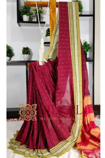 [SKL3190] SKL3190 Ilkal Cotton by Cotton Handloom Saree  