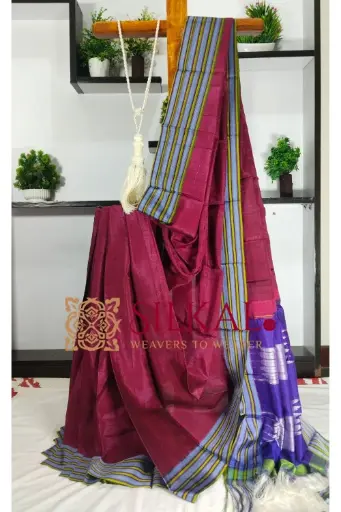 [SKL3220] SKL3220 Ilkal Viscose Cotton Silk Handloom Saree  